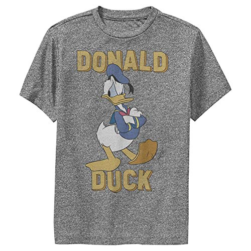 Disney Kid's Donald Duck T-Shirt, Charcoal Heather, Large | Amazon (US)
