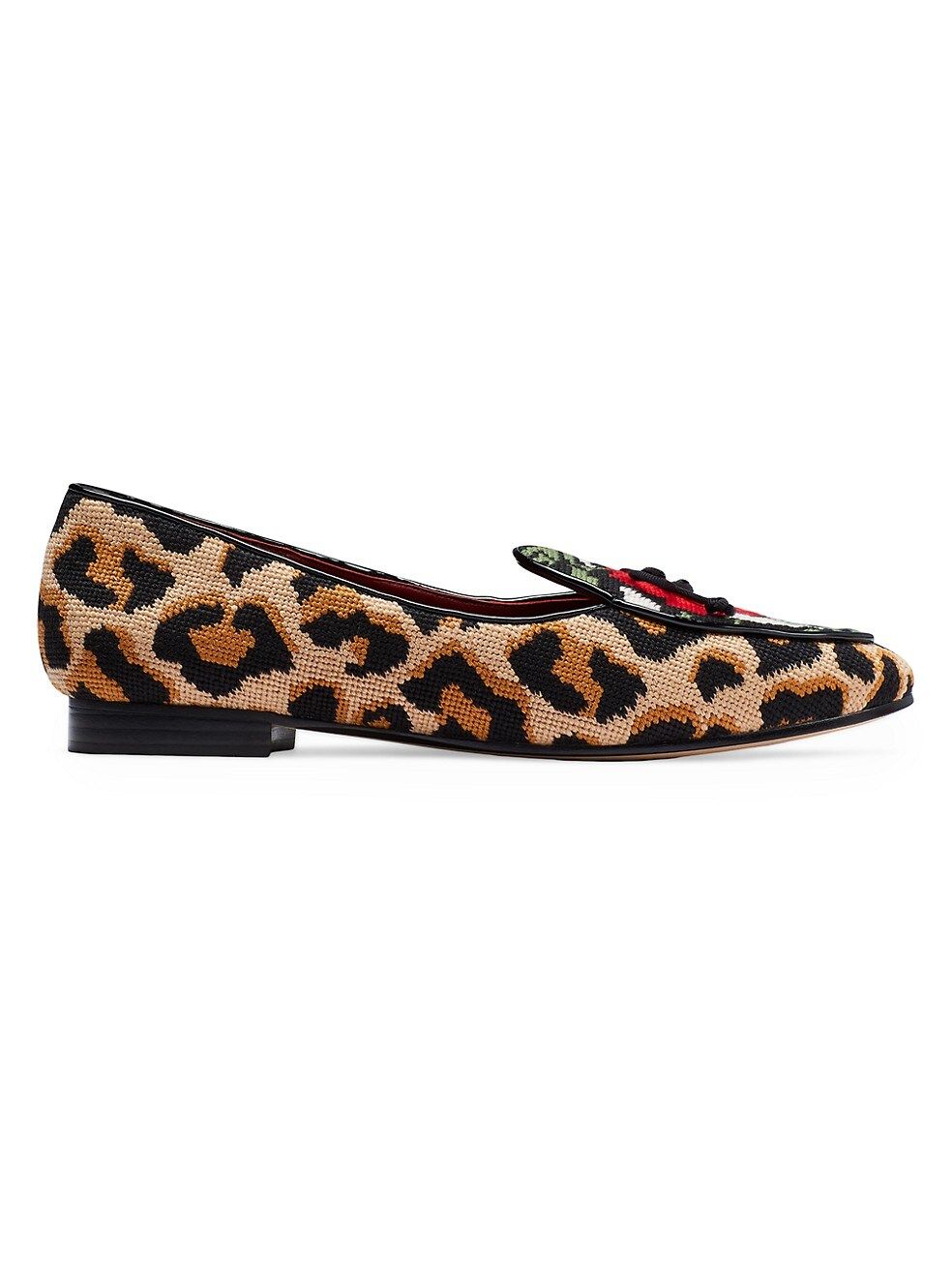kate spade new york Devi Leopard-Print Needlepoint Loafers | Saks Fifth Avenue