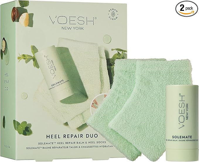VOESH Heel Repair Duo, Solemate Heel Repair Balm & Moisturizing Heel Socks, Cracked Heel Stick Ba... | Amazon (US)