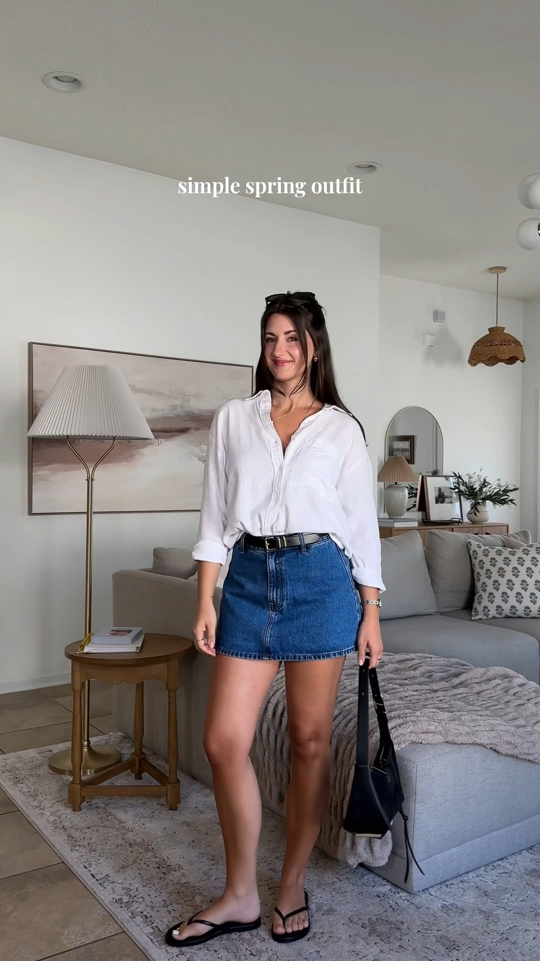 Simple spring outfit! Wearing US4 skirt (has shorts - from Showpo) and small button down 

#LTKWatchNow #LTKStyleTip #LTKSeasonal