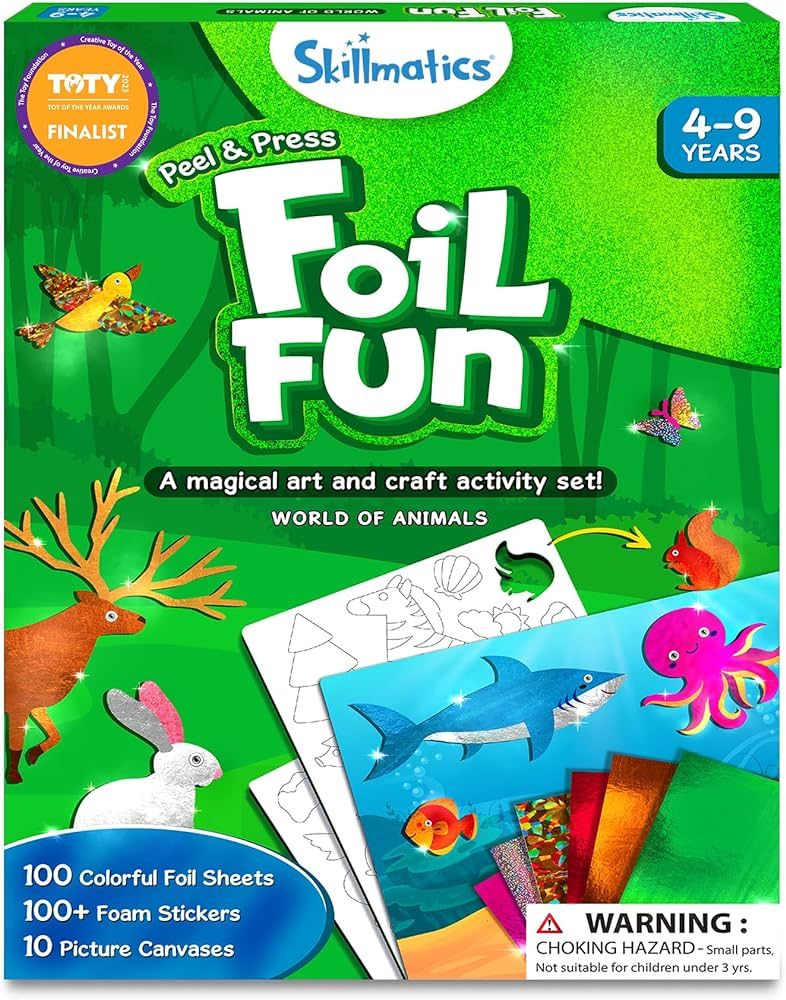 Skillmatics Art & Craft Activity - Foil Fun Animals, No Mess Art for Kids, Craft Kits & Supplies,... | Amazon (US)