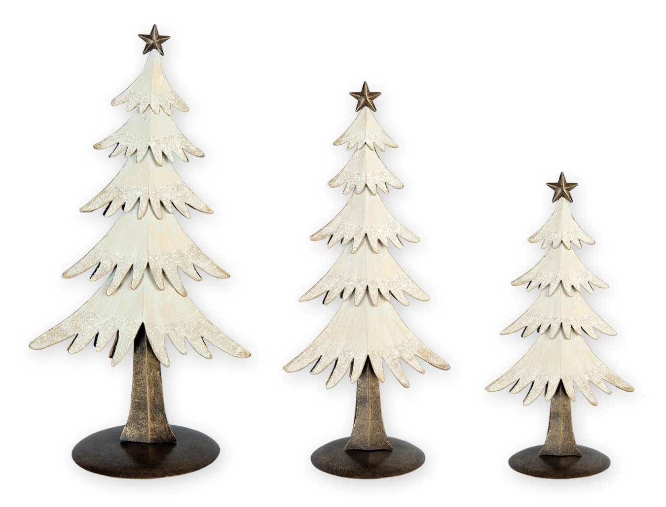 The Holiday Aisle® 3 Piece Snow Tree Tabletop Set & Reviews | Wayfair | Wayfair North America