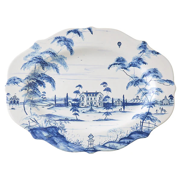 Country Estate Delft Blue Serving Platter | Caitlin Wilson Design
