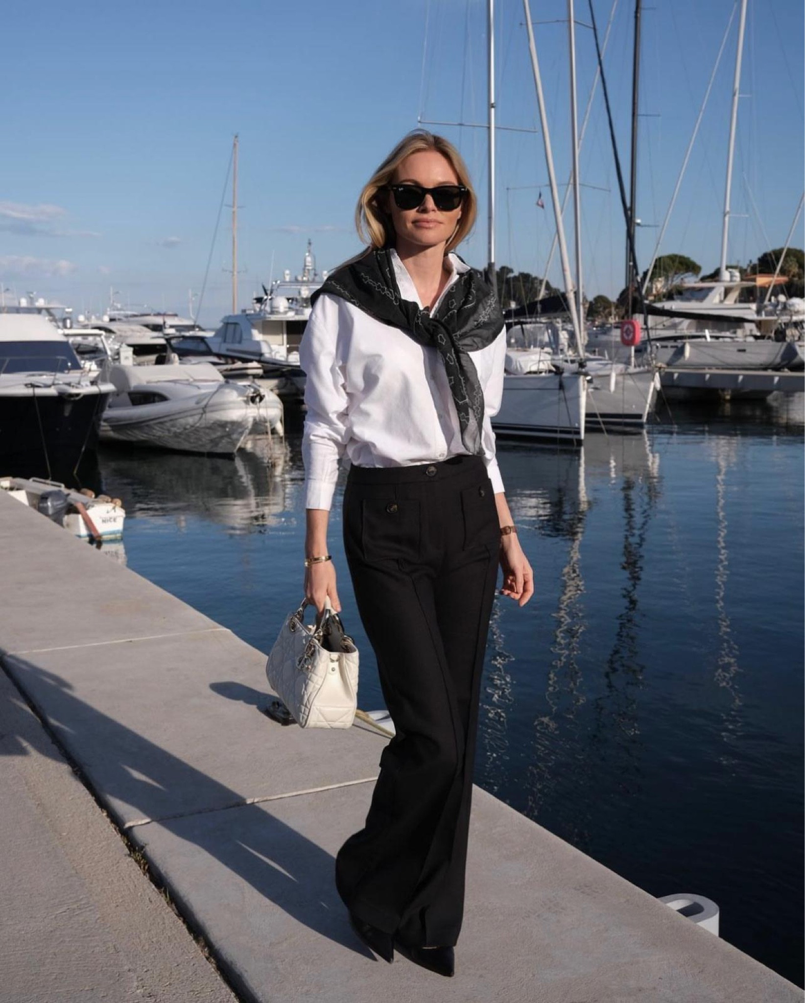 Sezane high waisted front pocket detail tailored trousers, white shirt, Lady Dior white bag

#LTKItBag #LTKStyleTip #LTKSeasonal