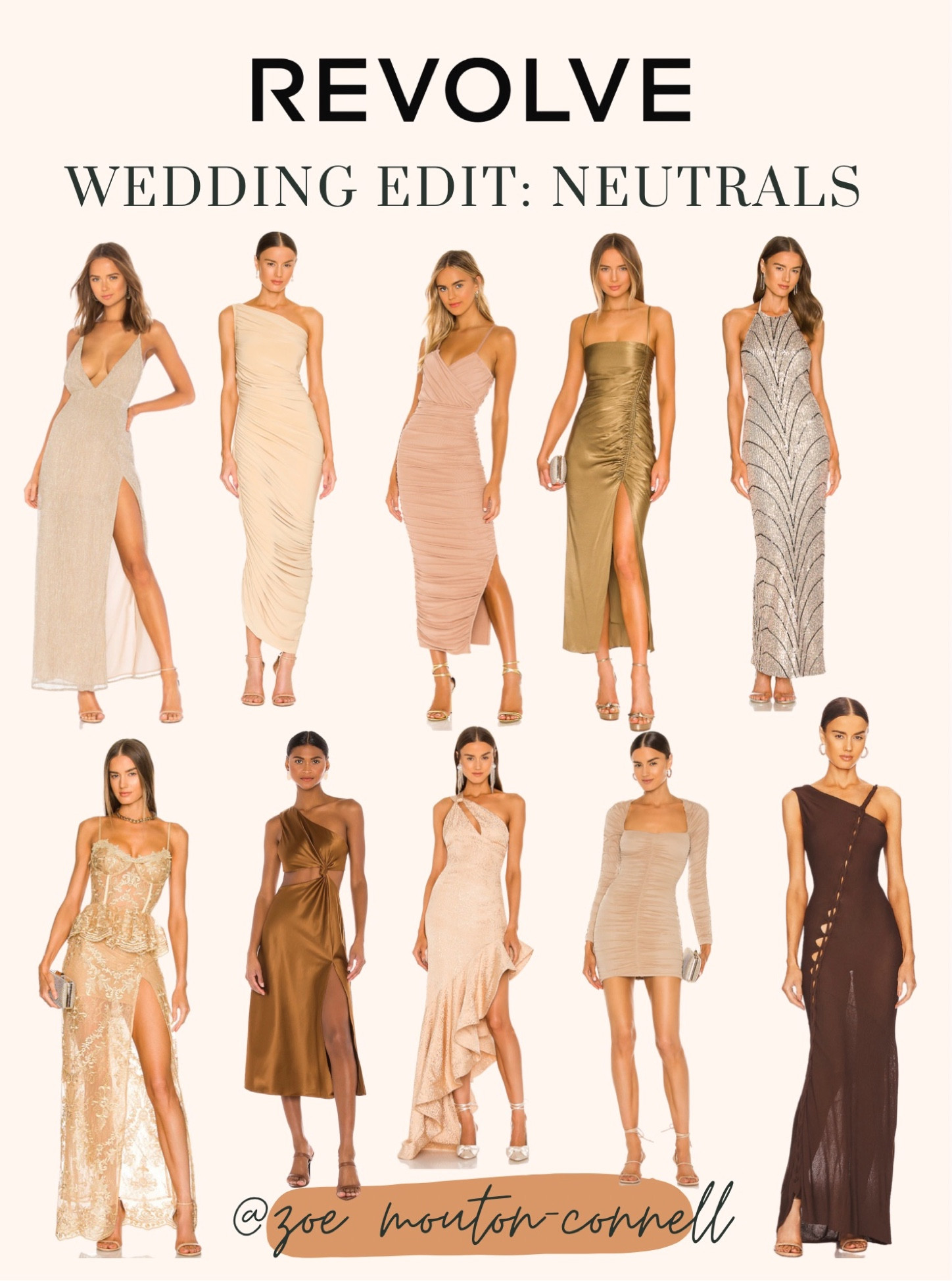 REVOLVE wedding and formal guest options: neutrals 

#LTKwedding #LTKstyletip #LTKSeasonal