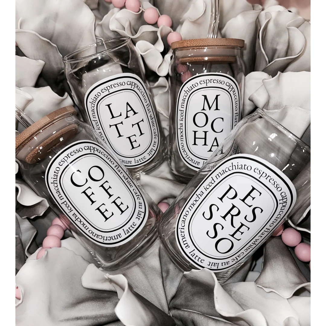 Coffee Glass | Beer Can Glass | Iced Coffee Glass | Aesthetic Coffee Cup | Boho Coffee Glass | Ch... | Etsy (US)