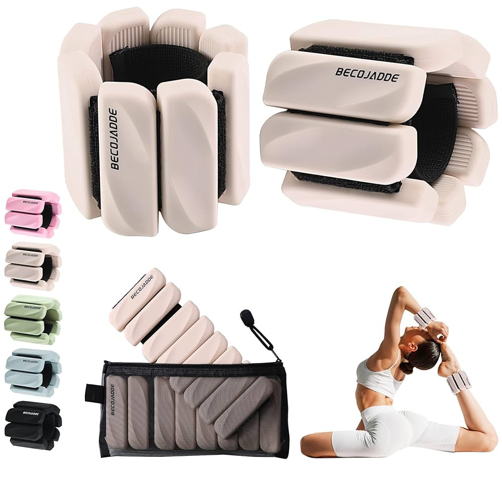 Ankle Weights Set of 2(1 lb/2 lbs Each) for Women Men Adjustable Wrist Bracelet for Home Gym Weig... | Amazon (US)