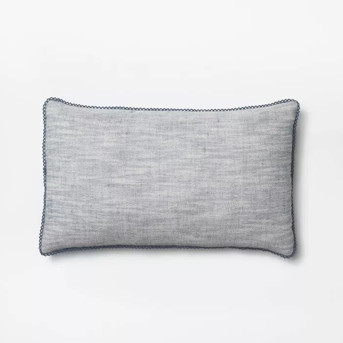 Chambray Throw Pillow with Lace Trim - Threshold™ designed with Studio McGee | Target