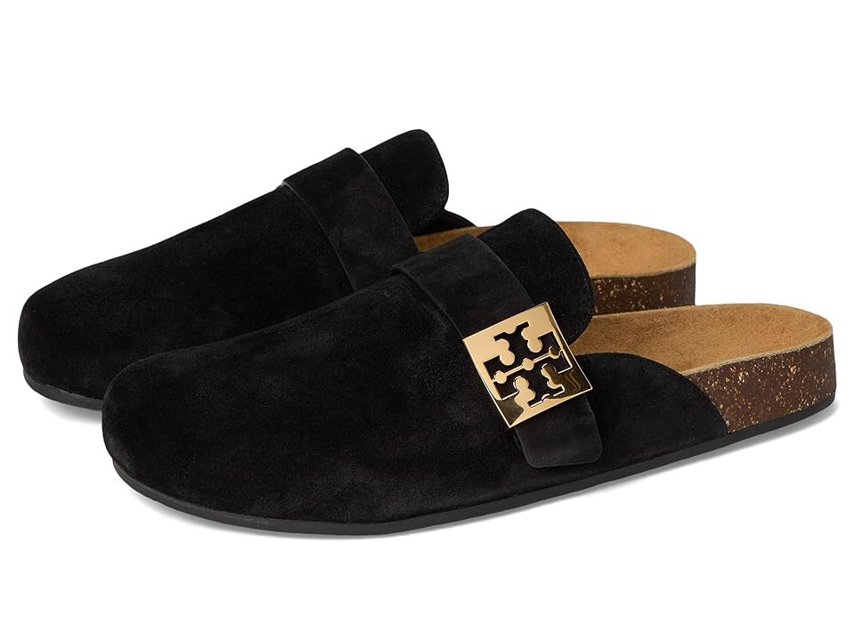 Tory Burch Mellow Mule Women's Shoes Perfect Black/Gold : 10 M, Suede | Zappos
