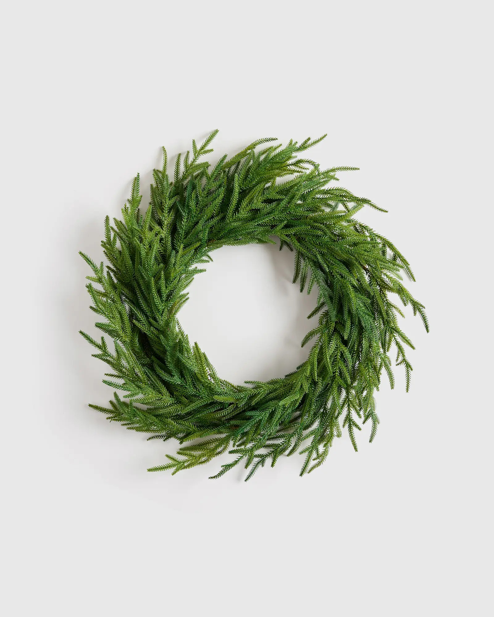 Draping Real Touch Norfolk Pine Wreath in Forest Green | Quince