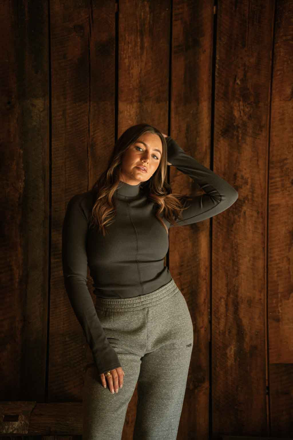 Ribbed Mock Neck - Town & Country | Tribe Kelley