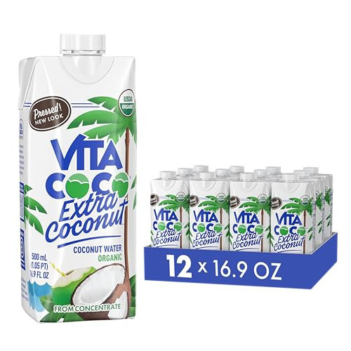 Vita Coco Organic Coconut Water, Pressed, More "Coconutty" Flavor, Natural Electrolytes, Vital Nutrients, 16.9 Fl Oz (Pack of 12) | Amazon (US)
