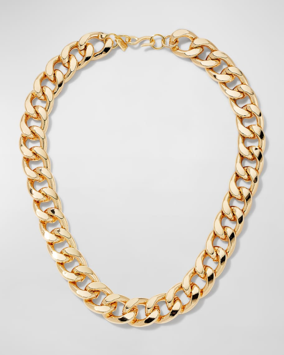 Kenneth Jay Lane Gold Link Necklace | Neiman Marcus