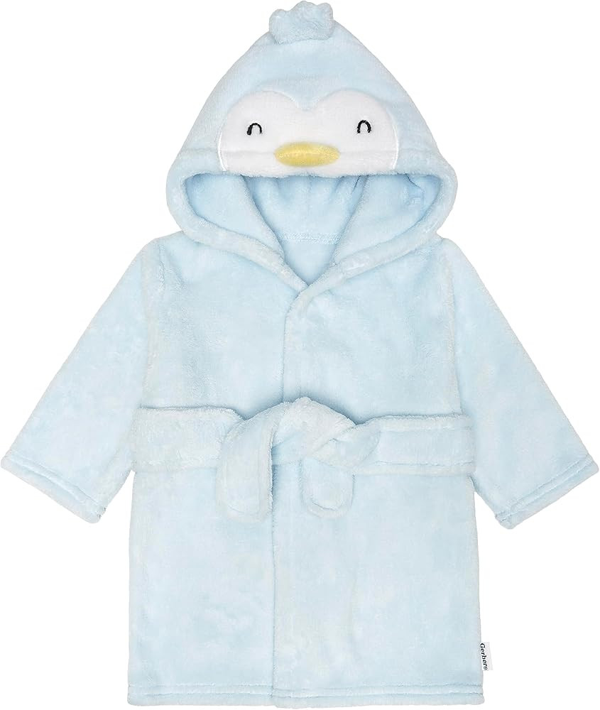 Gerber Unisex Baby Plushy Soft Hooded Animal Character Bathrobe | Amazon (US)