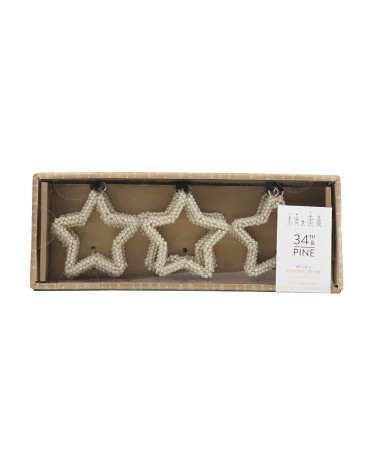 9pc Faux Pearl Star Boxed Ornaments Set | TJ Maxx
