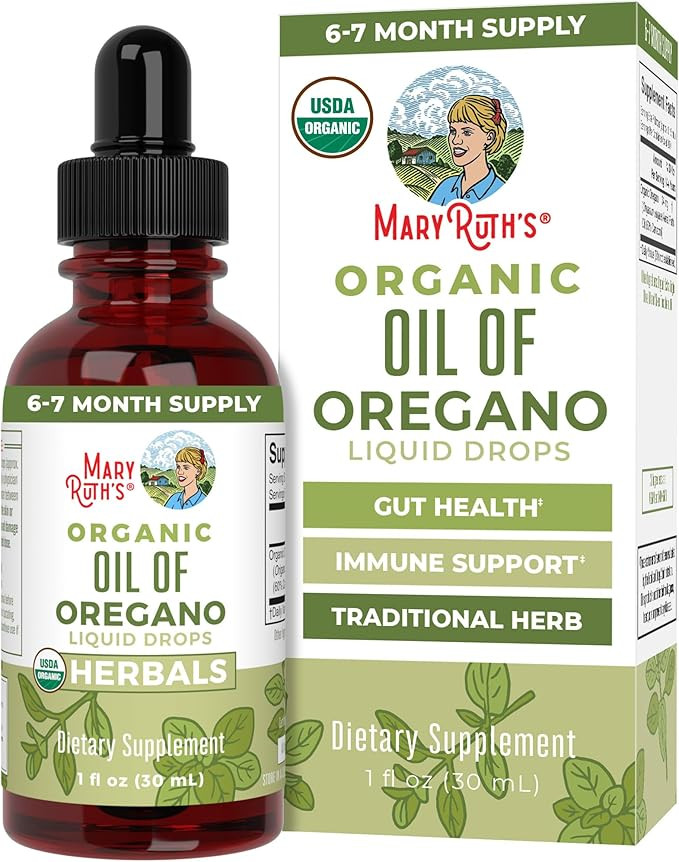 MaryRuth Organics Oregano Oil Drops | 6 Month Supply | USDA Organic Oil of Oregano Liquid | Herba... | Amazon (US)