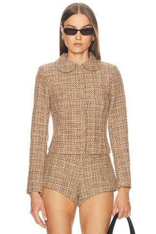 LOBA Daphne Tweed Jacket in Brown Multi from Revolve.com | Revolve Clothing (Global)