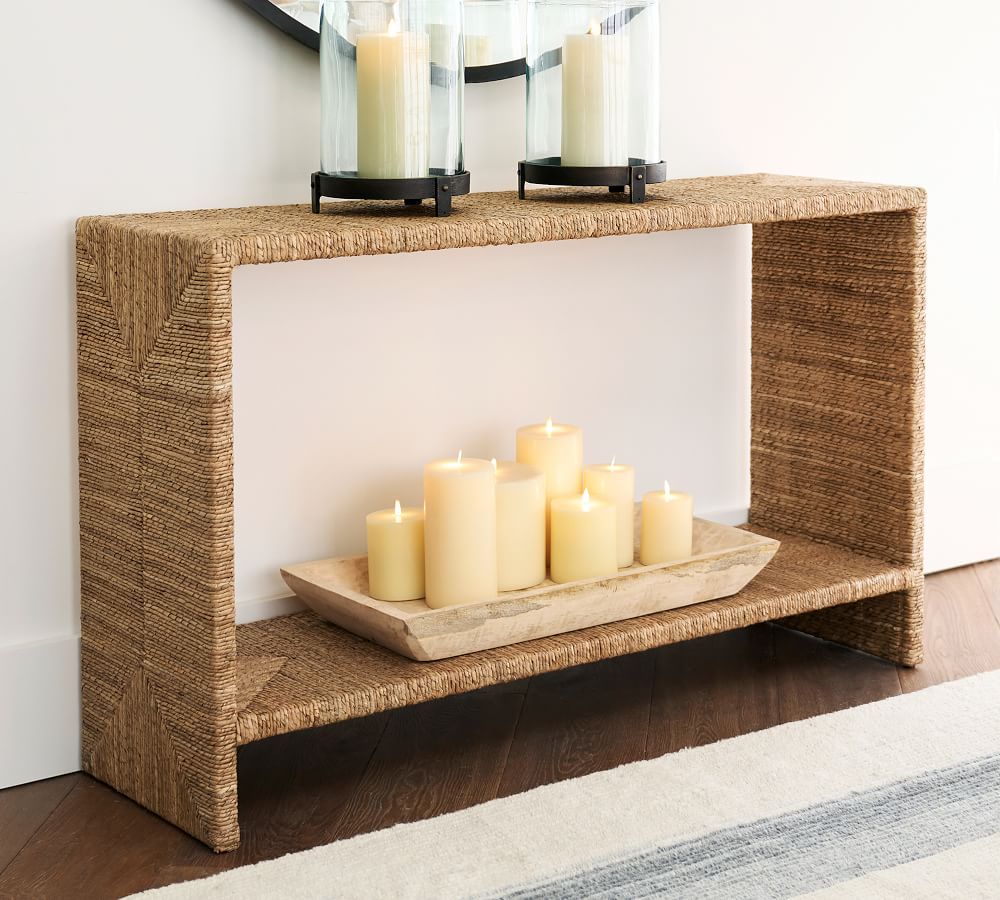 Malibu Woven Console Table | Pottery Barn (US)