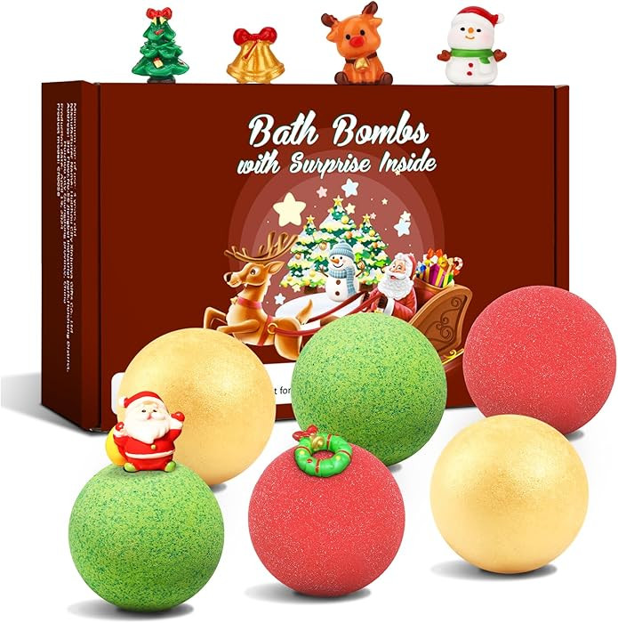 Christmas Bath Bombs for Kids with Surprise Toys Inside, 2025 Christmas Stocking Stuffers Gift fo... | Amazon (US)