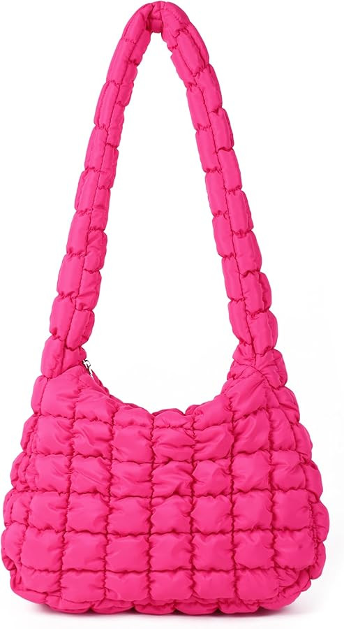 Rejolly Puffer Quilted Shoulder Bag for Women Puffy Bubble Tote Bag Lightweight Nylon Handbag Pad... | Amazon (US)