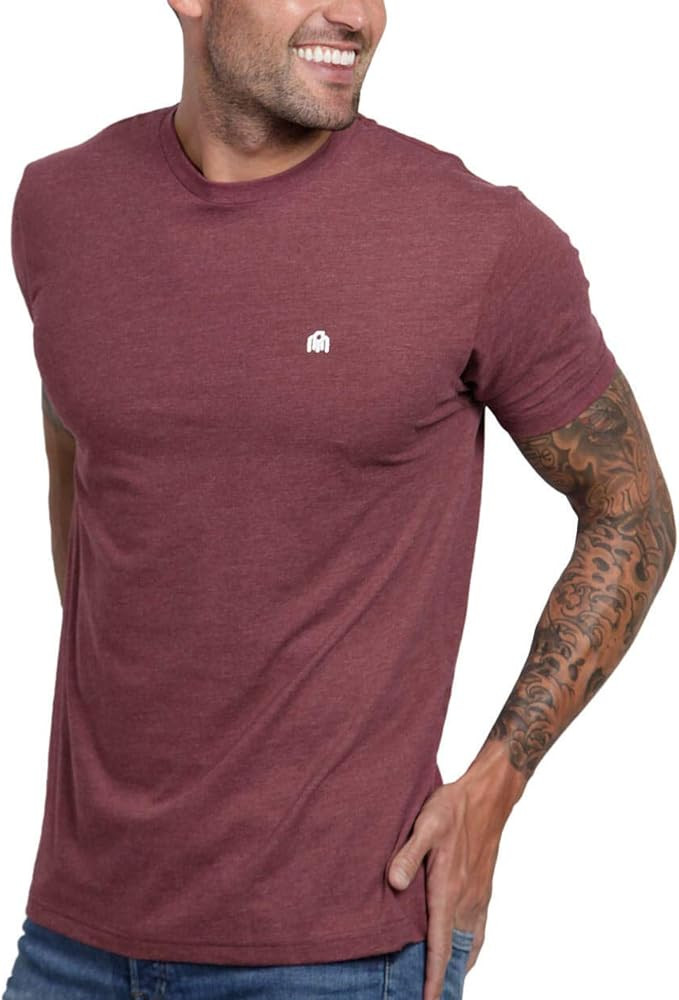 INTO THE AM Premium Mens T Shirt - Soft Fitted Modern Crew Neck Tees S - 4XL Fresh Classic Tshirt | Amazon (US)