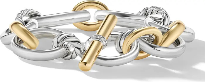 Mercer­™ 18K Gold & Sterling Silver Chain Bracelet with Pavé Diamonds | Nordstrom