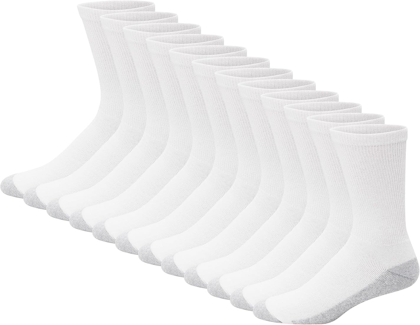 Hanes Men's Double Tough Crew Socks, 12-Pair Pack | Amazon (US)