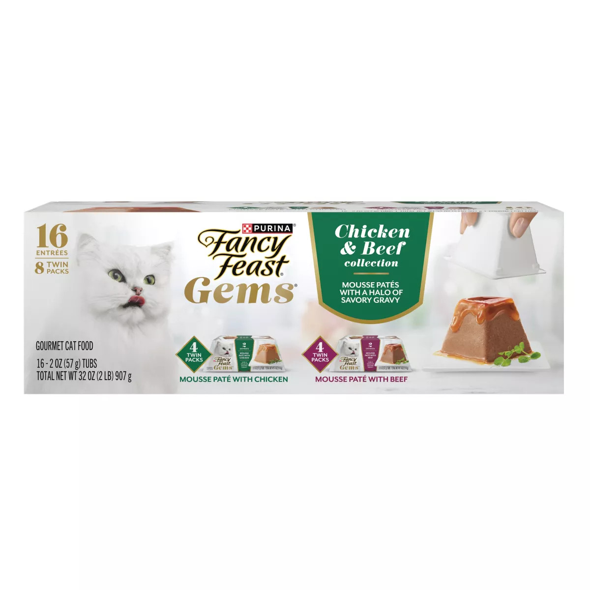 Fancy Feast Gems Chicken and Beef Flavor Wet Cat Food - 2oz/16ct | Target