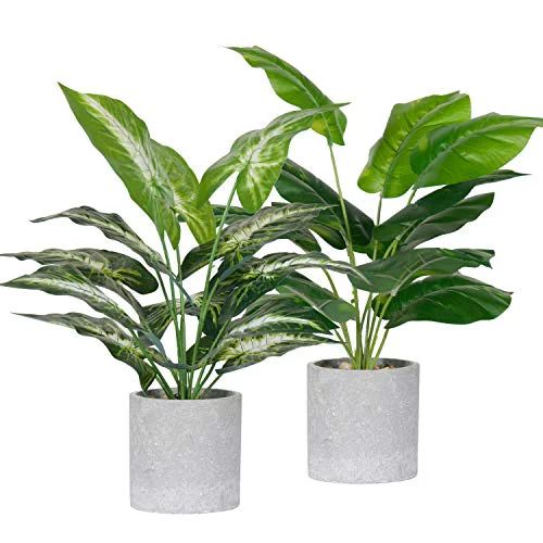2 Pack Fake Plants Artificial Potted Faux Plants for Office Desk Home Farmhouse Decor | Walmart (US)
