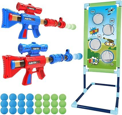 Shooting Game Toy for 5 6 7 8 9 10+ Years Olds Boys and Girls,2pk Foam Ball Popper Air Toy Guns w... | Amazon (US)