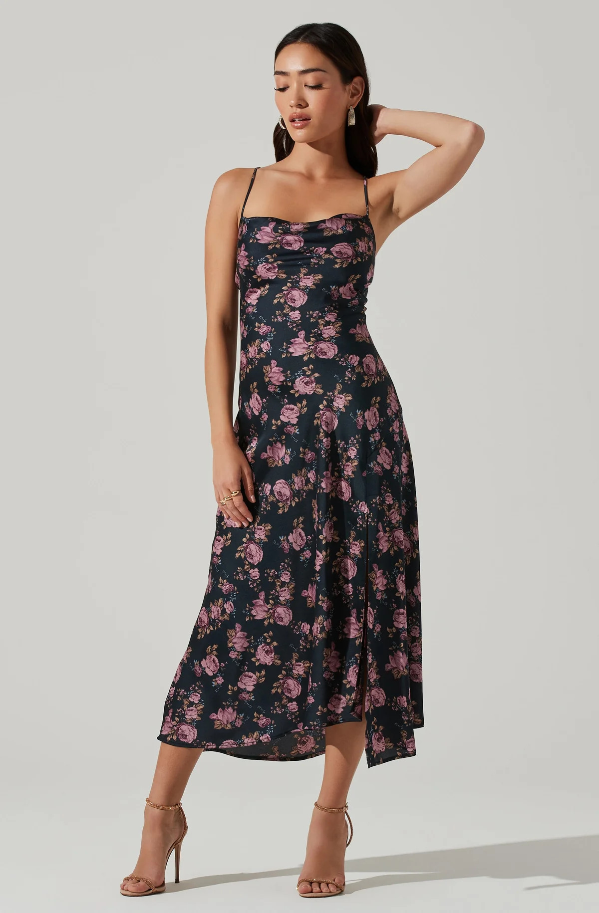 Gaia Floral Midi Dress | ASTR The Label (US)