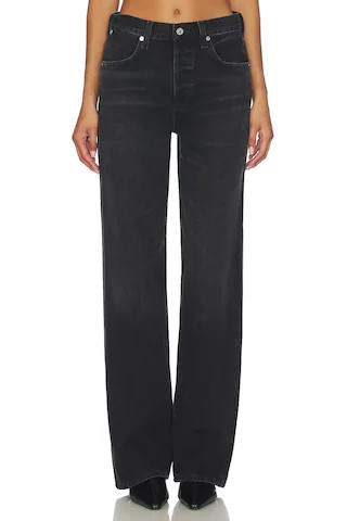 Citizens of Humanity Annina Straight Leg Jeans in Black. - size 26 | Revolve Clothing (Global)