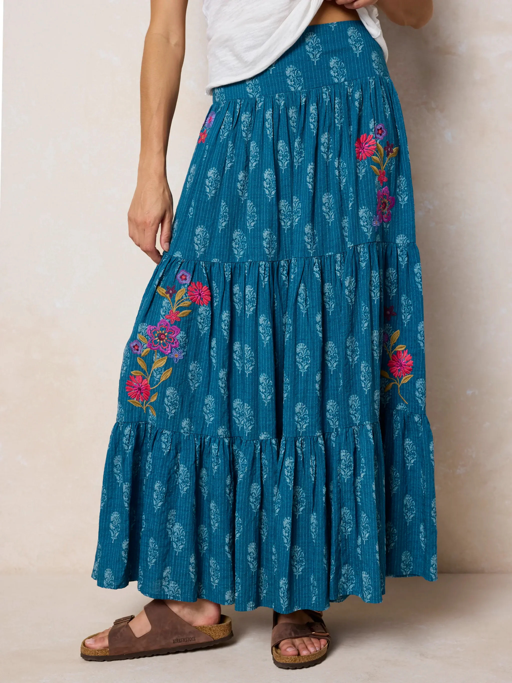 Hanna Embroidered Convertible Maxi Skirt | Natural Life