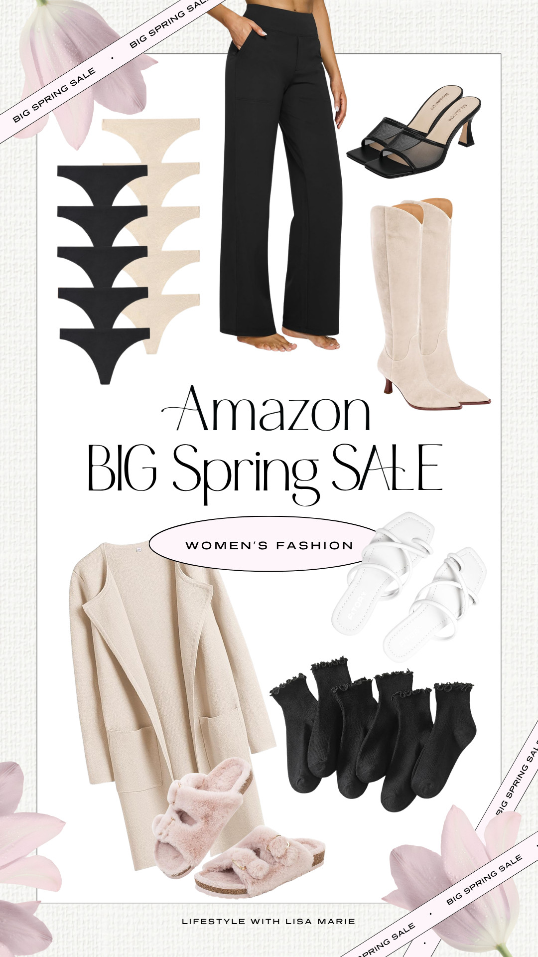 Amazon big spring sale. Women’s fashion. Women’s workwear, loungewear, cardigans, and pants. Women’s shoes, heels, flats, boots, sandals, socks and slippers. Elevated casual and neutral outfits. Comfortable thongs. 
 

#LTKmomlife #LTKSaleAlert #LTKPetite