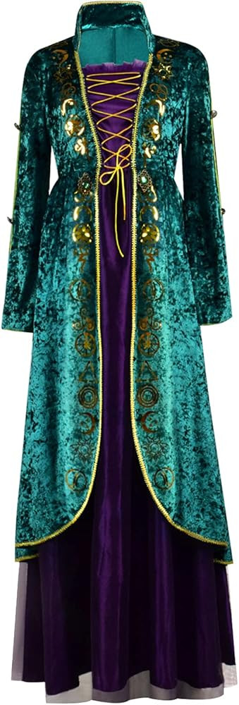 Skycos Winifred Sanderson Cosplay Costume Dress Sarah Mary Sanderson Costume Skirt Outfits for Hallo | Amazon (US)