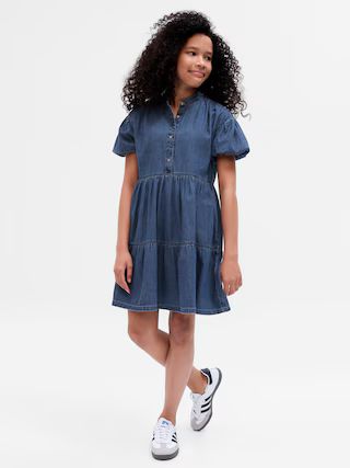 Kids Tiered Denim Dress with Washwell | Gap (US)