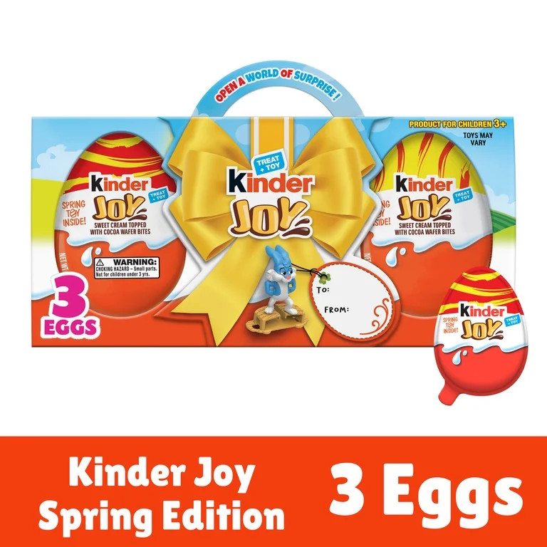Kinder Joy Easter Eggs with Toy Inside, for Easter Egg Hunts, 3 Pack, 0.7 oz each | Walmart (US)