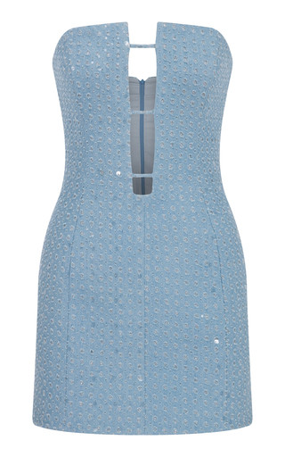 Charlotte Embellished Denim Mini Dress | Moda Operandi (Global)