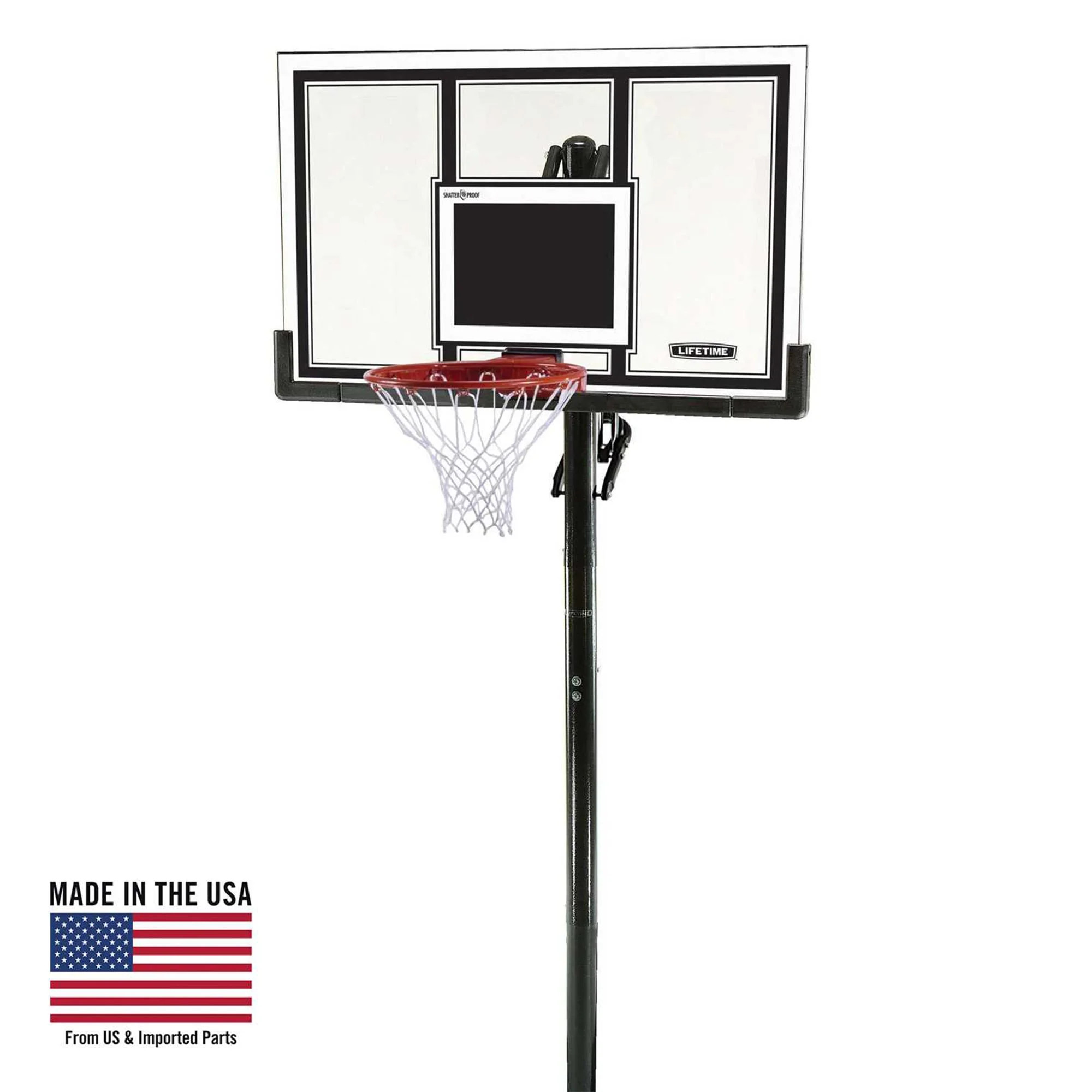 Lifetime 54-Inch Shatterproof Inground Basketball Hoop with Power Lift Adjustment & Slam-It Pro R... | Walmart (US)