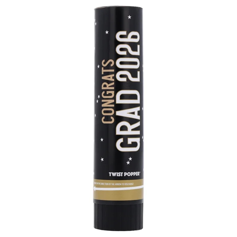 Congrats 2026 Confetti Popper, Black and Gold, Graduation by Way To Celebrate | Walmart (US)