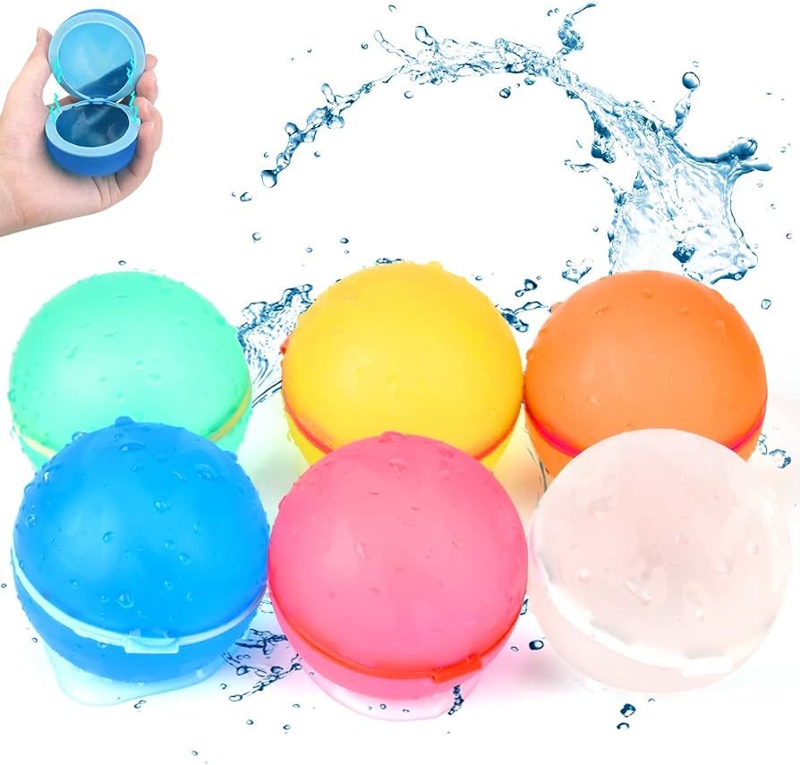 SOPPYCID Reusable Water Balloons, Water Ball for beach toys, Summer toys, Easy Quick Fill & Self-... | Amazon (US)
