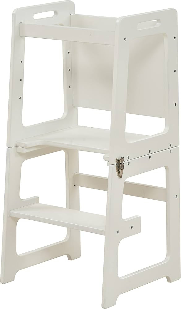 Avenlur Date 4-in-1 Foldable Tower - Toddler Step Stool with Chalkboard, Desk and Chair - Montess... | Amazon (US)