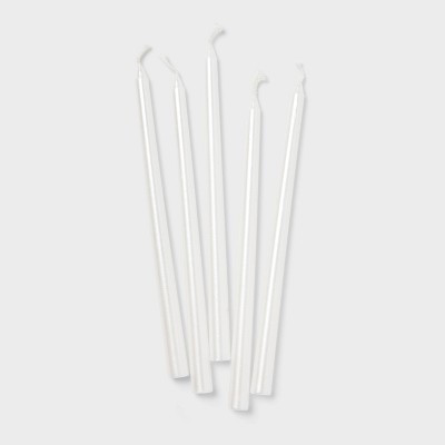 45ct 5.5" Hanukkah Menorah Wax Candles Pearlized White - Spritz™ | Target