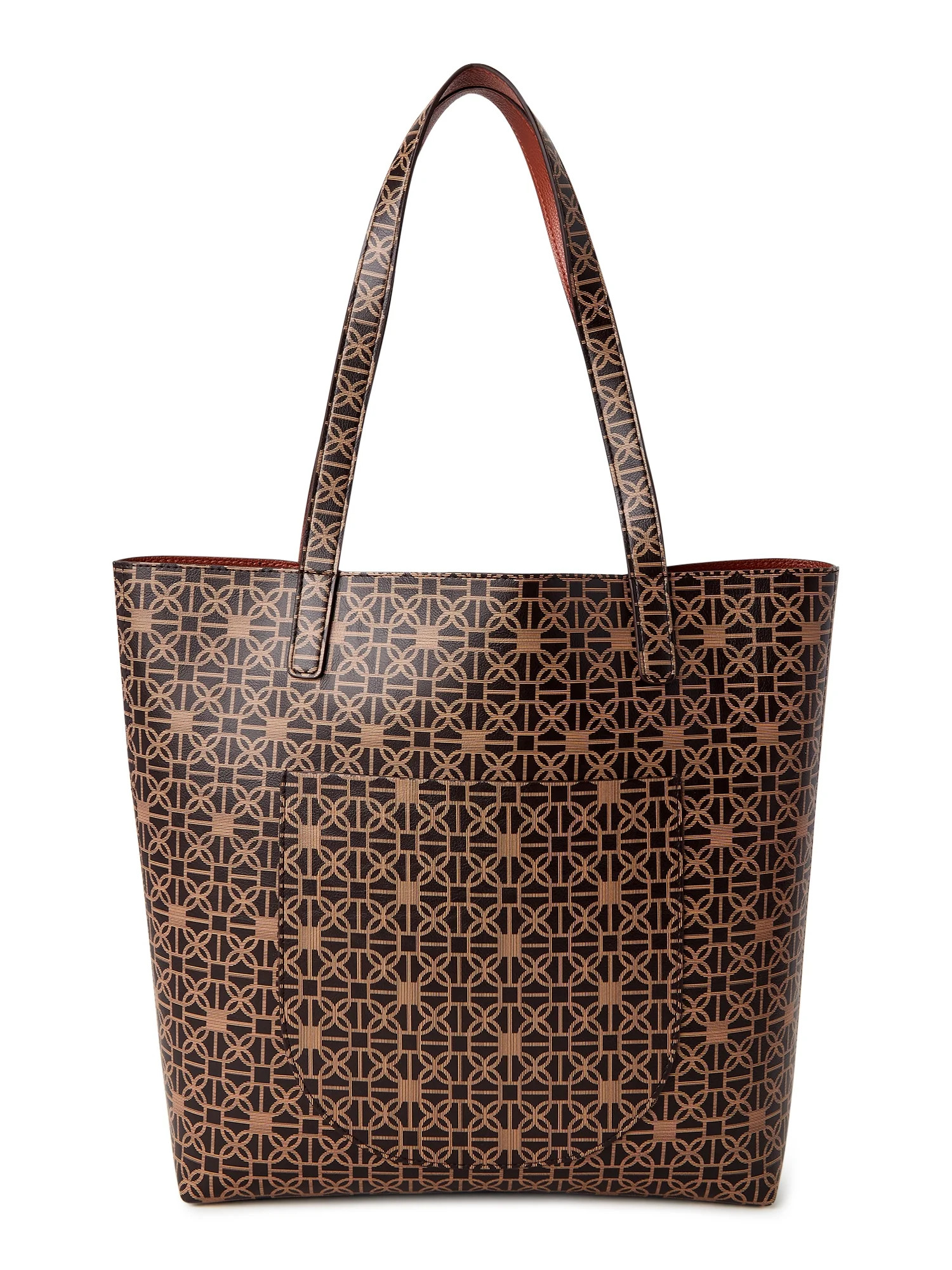 Time and Tru Women's Calvin Tote Bag Grey - Walmart.com | Walmart (US)