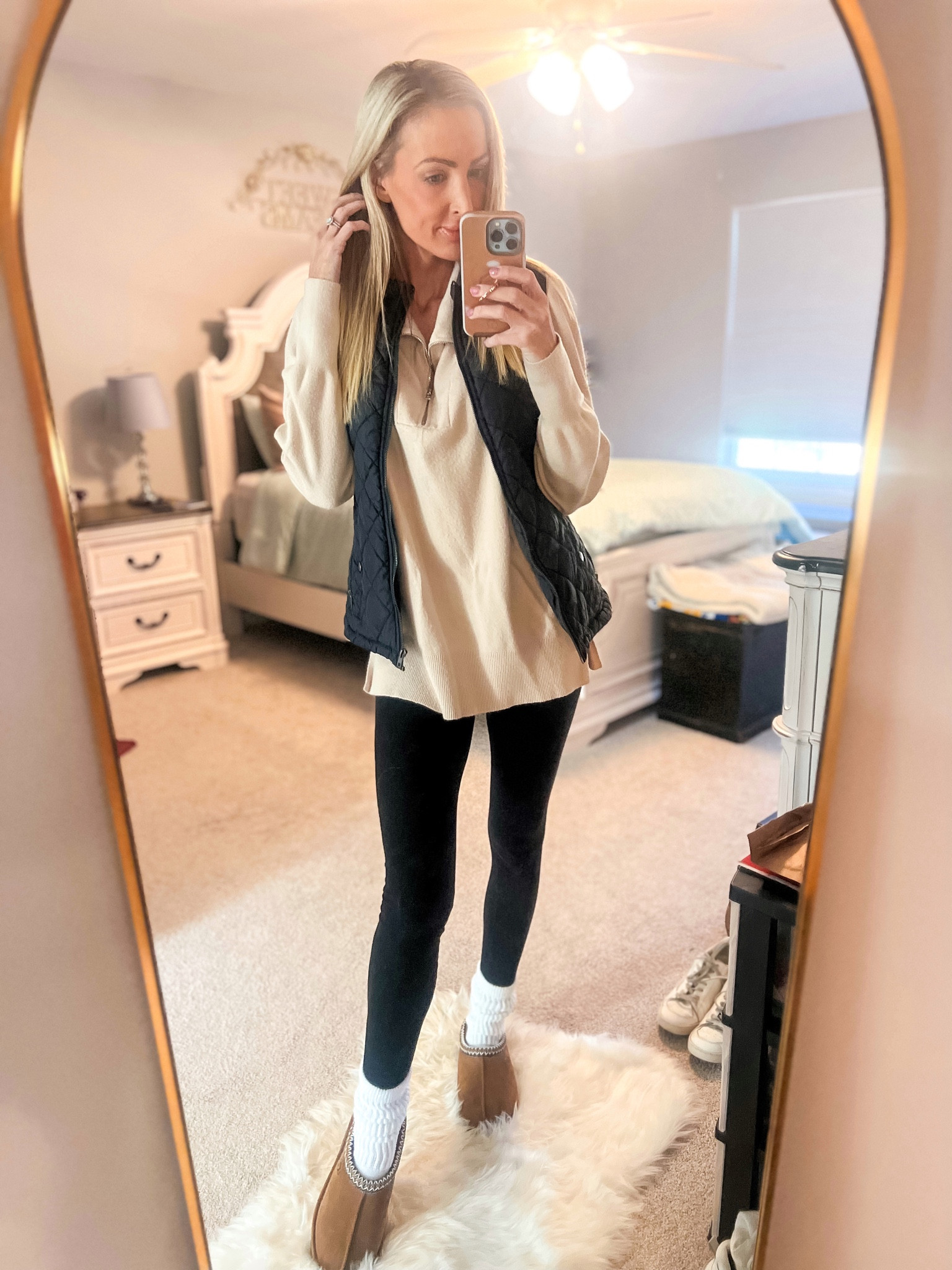 Casual outfit
Fall outfits
Winter outfits
Vest
Leggings
UGG slides
Slouchy socks
Pullover
Cozy style
Travel outfit
Airport outfit

#LTKU #LTKover40 #LTKtravel #LTKstyletip


#LTKfindsunder50 #LTKSeasonal #LTKshoecrush