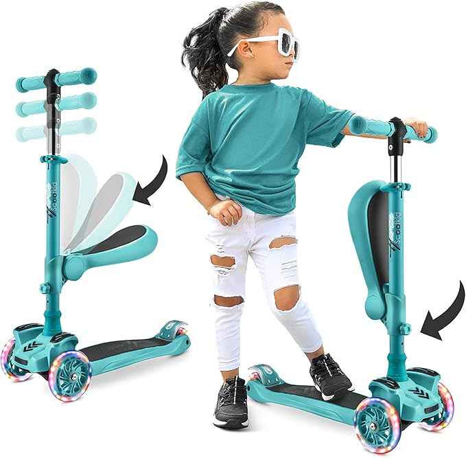 Scooter for Kids - Stand & Cruise Child/Toddlers Toy Folding Kick Scooters w/Adjustable Height, A... | Amazon (US)