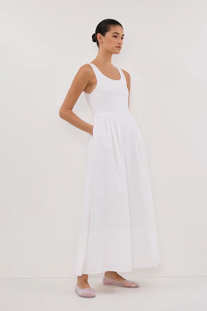 IBIZA WHITE LINEN DRESS | DISSH