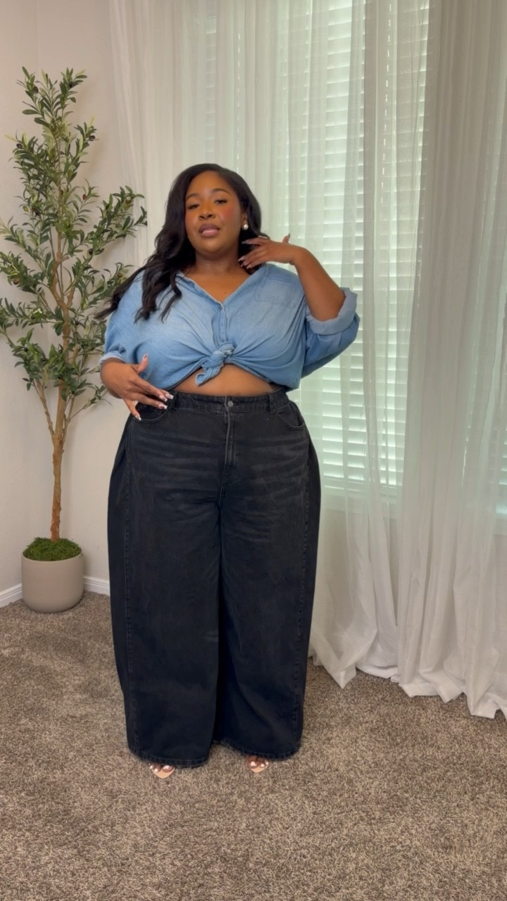 ✨ Plus Size Wide Leg Denim on Denim Outfit Idea!

#LTKootd #LTKPlusSize #LTKgrwm