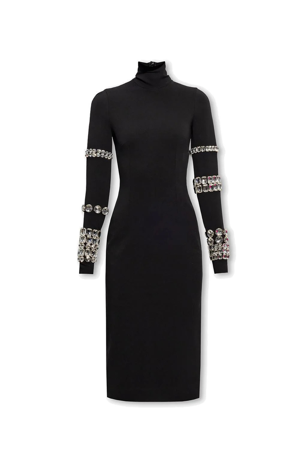 Dolce & Gabbana X Kim Embellished Long-Sleeved Midi Dress | Cettire Global