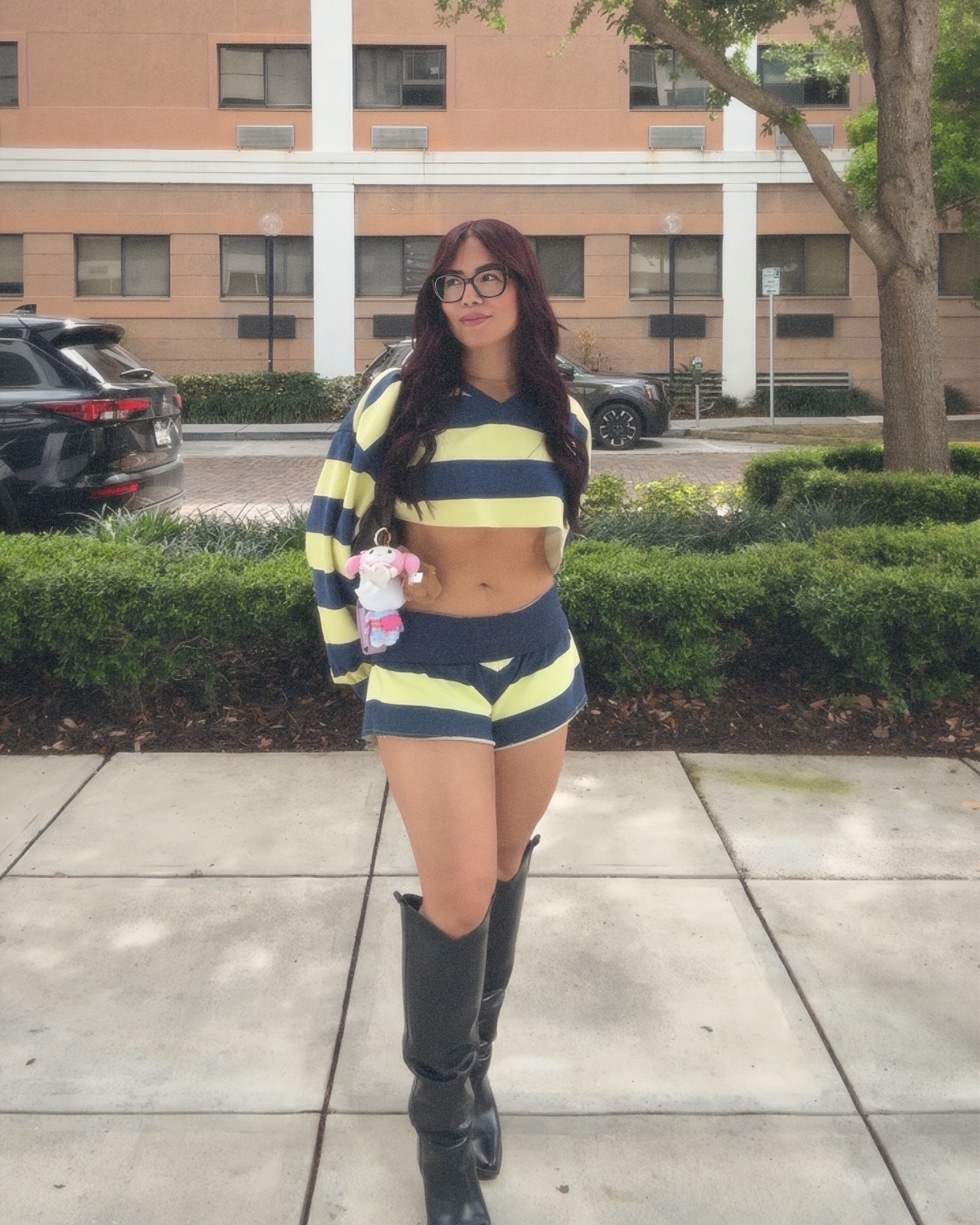 wearing a size medium in the top and small in the shorts. The shorts run larger so I sized down from my normal medium
@urbanoutfitters-eu set, light weight and cozy 

#matchingset #shortsets #urbanoutfitters #croptops #shorts #cozyoutfits #casualfits #everydaylooks

#LTKootd #LTKActive #LTKdayinmylife